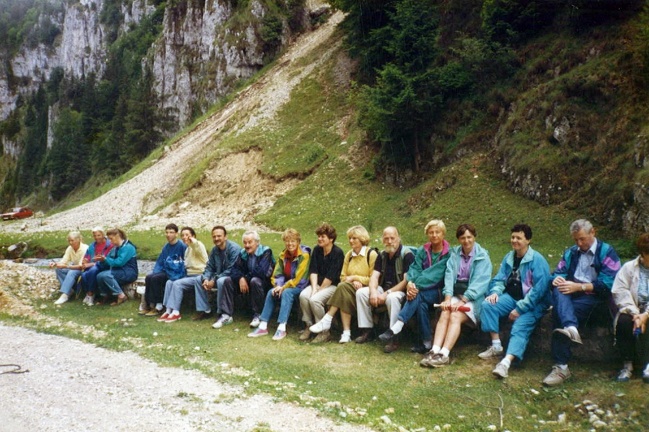 Grup Jeka, turiști din Belgia, Cheile Dâmbovicioarei, august 1991